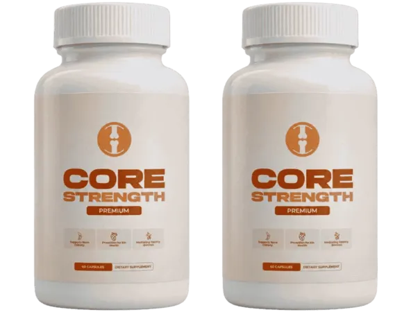 CoreStrength daily joint-support supplement in a capsule bottle
